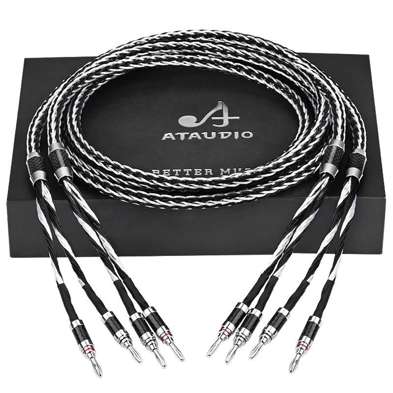 Imagem -06 - Prata Mixed Audio Cabo para Amplificador Hifi Audio Cabo Main Speaker Cabo Home Theater Extensão Speaker Wire Occ