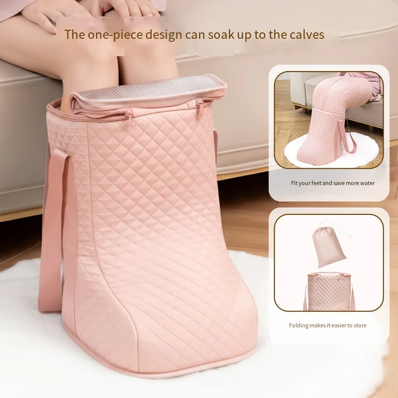 

1 шт. портативная складная раковина для ванны для ног в форме обуви ведро для замачивания ног утолщенная утолщенная изоляционная сумка для ног для путешествий на открытом воздухе