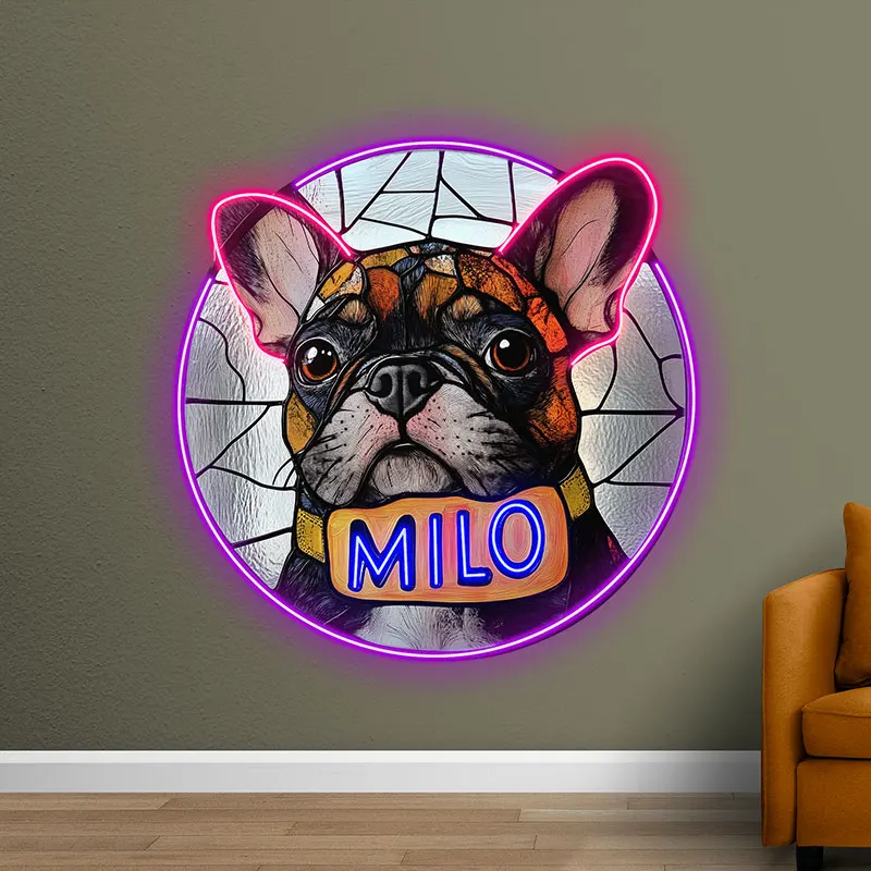 French Bulldog Custom Neon Sign, LED Wall Decor Light, Personalized Neon Sign Light, Creative Gift Neon Light For Home Decor