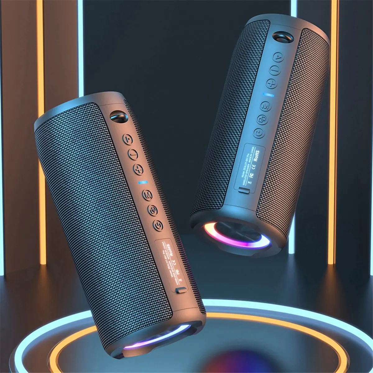 

S51 Pro Bluetooth Speaker 40W Outdoor Speaker with Dazzling Colour Lights Waterproof Long Battery Life Subwoofer Sound