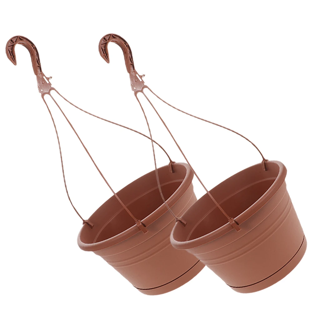 

2 Pcs Space Gray Spider Plant Wall Hanging Basin Plants Basket Indoor Plastic Flowerpot