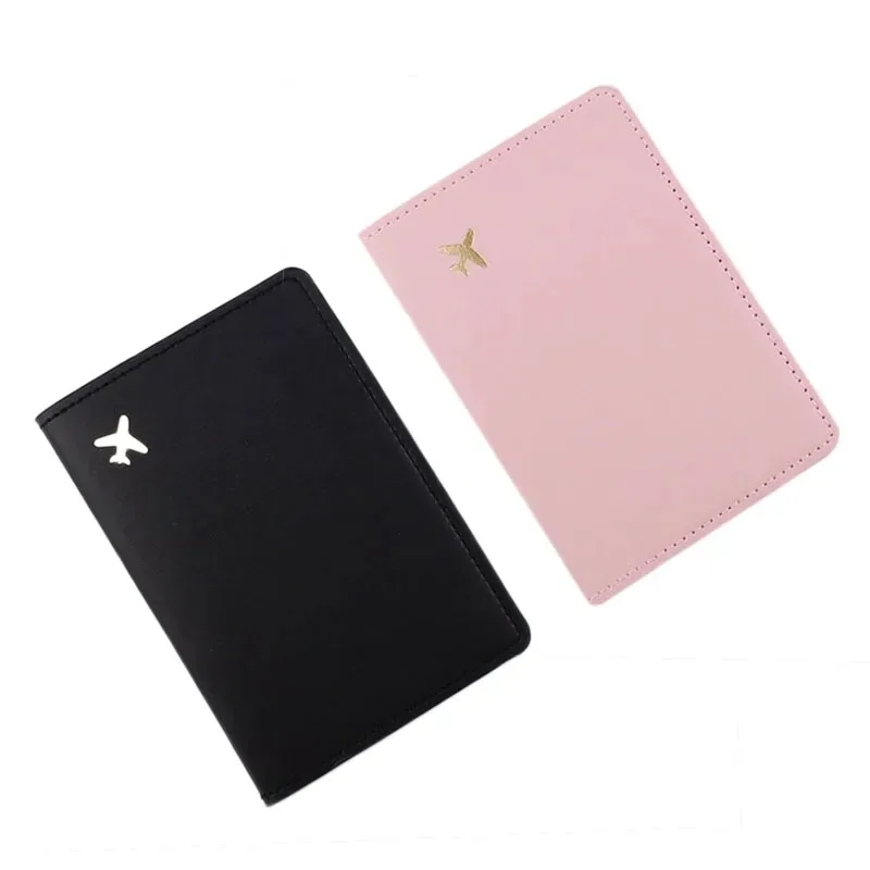 1PCS PU Leather Passport Cover Case Holder Wallet Card Holder Plane Lightweight Fashion Travel Accessories For Flight