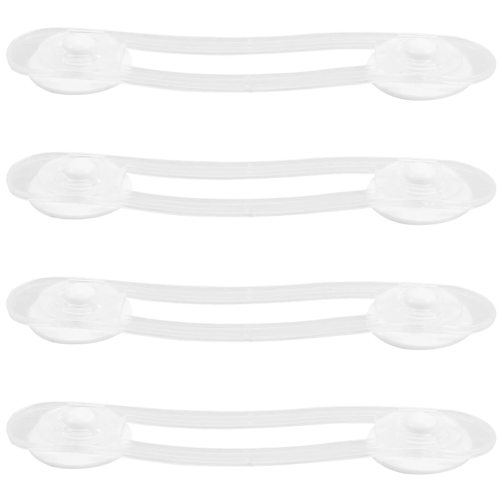 

4Pcs Flexible Transparent Child Safety Locks for Drawers Refrigerator Cabinet Anti-Pinch Proofing Furniture Lock