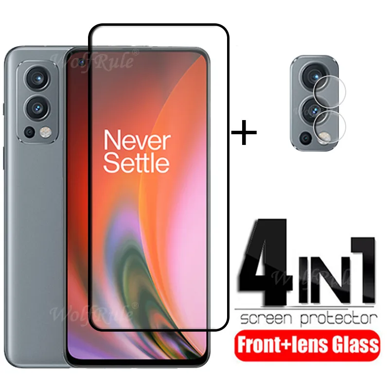 4-in-1 For Oneplus Nord 2 5G Glass For Oneplus Nord 2 5G Tempered Glass Full Screen Protector For Oneplus Nord 2 5G Lens Glass