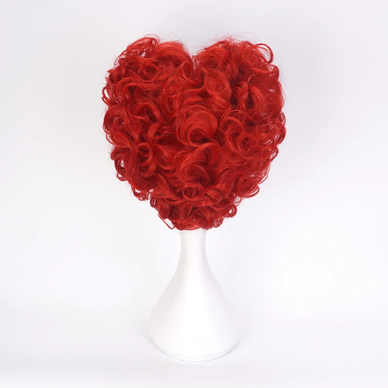 Alice  Red Queen Cosplay Wig Queen of Hearts Red Heat Resistant Synthetic Hair Wigs + Wig Cap image 4