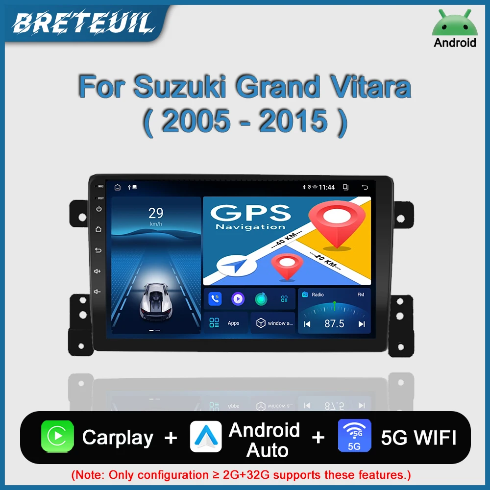 

For Suzuki Grand Vitara 3 2005-2015 Android Car Radio Multimidia Player Auto Carplay Touch Screen GPS Navigaion Stereo WIFI DSP