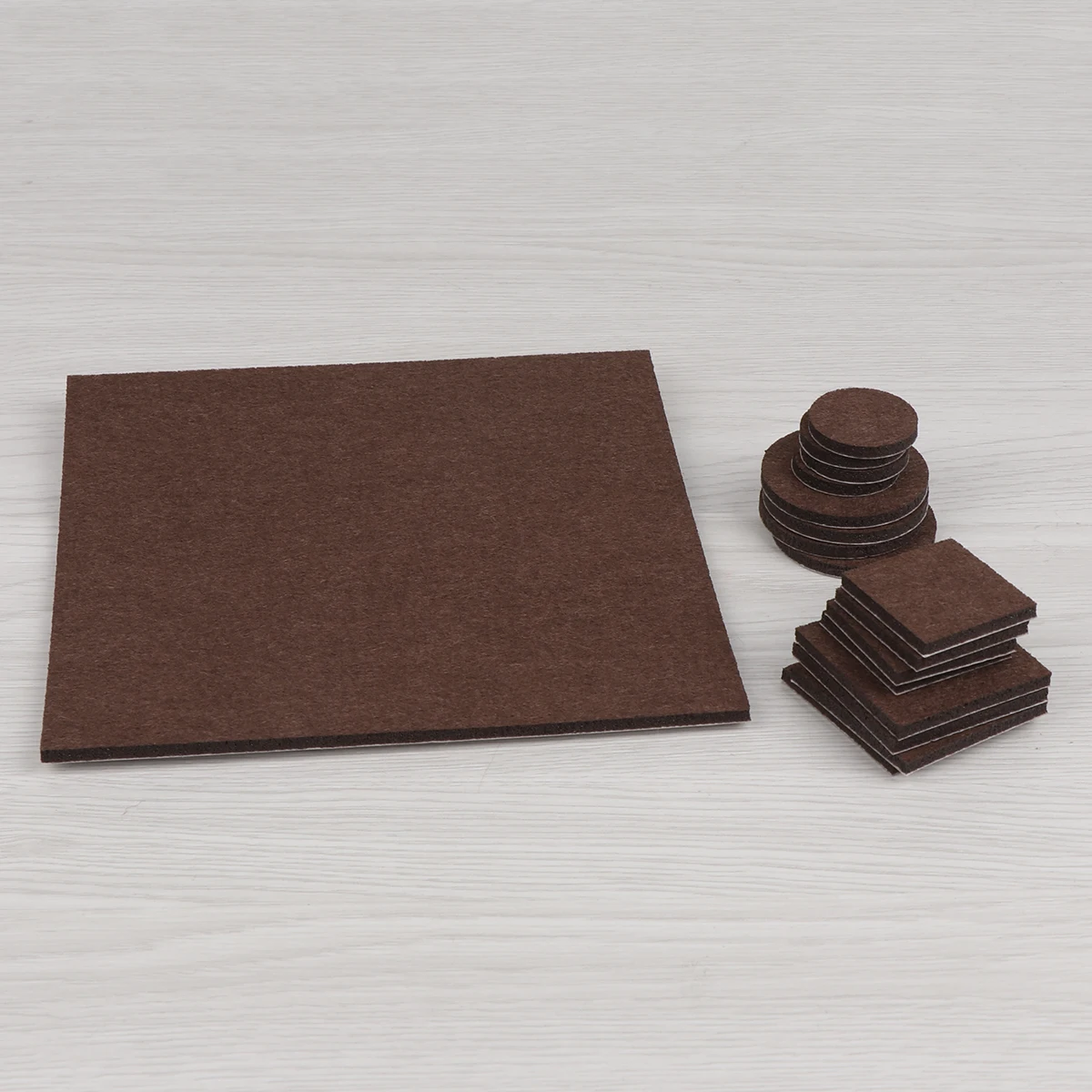 

130 Pcs Silent Furniture Pads Anti Slip Non Slipping Stickers Table Chair Protectors Felt Brown Leg Gliders Durable