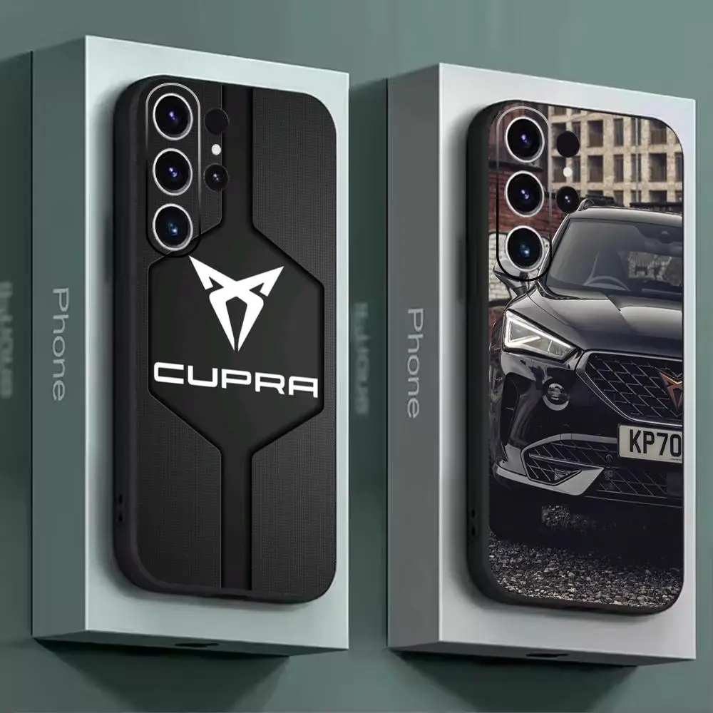 Super C-Cupraes Racing Phone Case For Samsung Galaxy S26 S25 S24 S23 S22 S21 Plus Ultra Fold A Soft Black