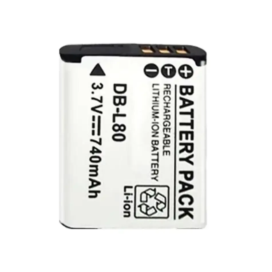 Camera/Camcorder Battery DB-L80 740mAh For Sanyo Vpc-CG10 Dmx-CG11 Vpc-CG100 Vpc-CG102 For Pentax P70 H90 W90 WS80