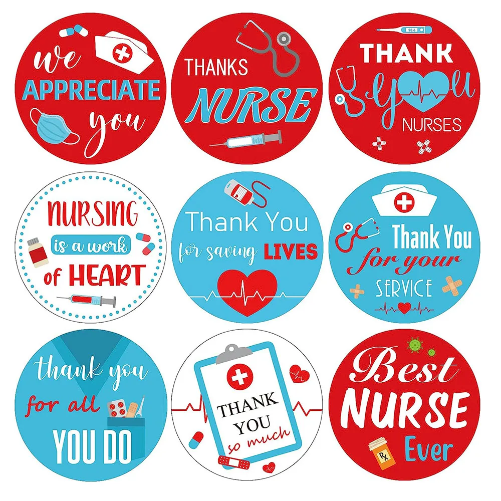 

Thank You Nurse School graduation sticker Nurse Week gift party supplies