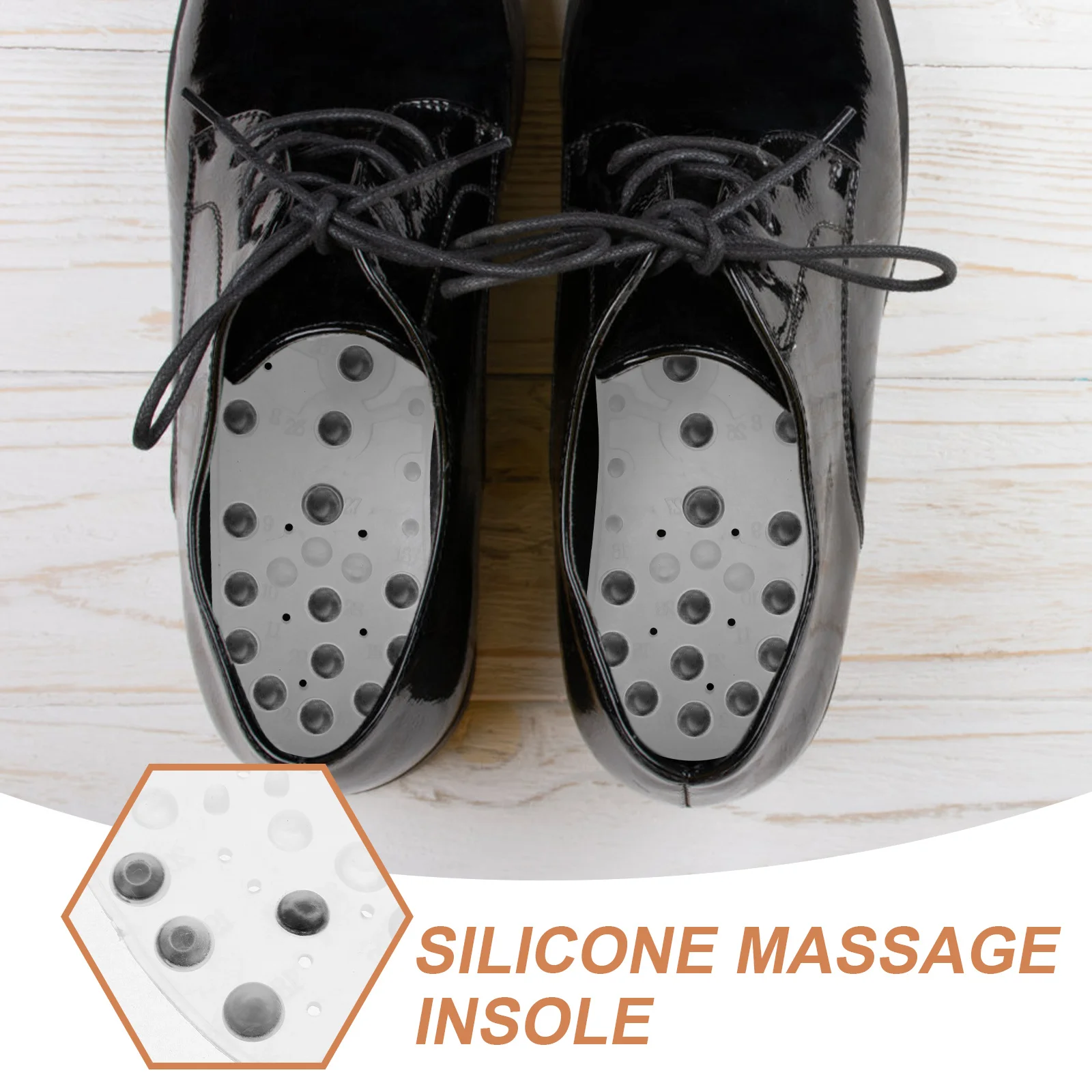 1Set Massage Insoles for Shoes Shock Absorbing Lightweight Breathable Cuttable Non Slip Inserts for Sports Daily Walking