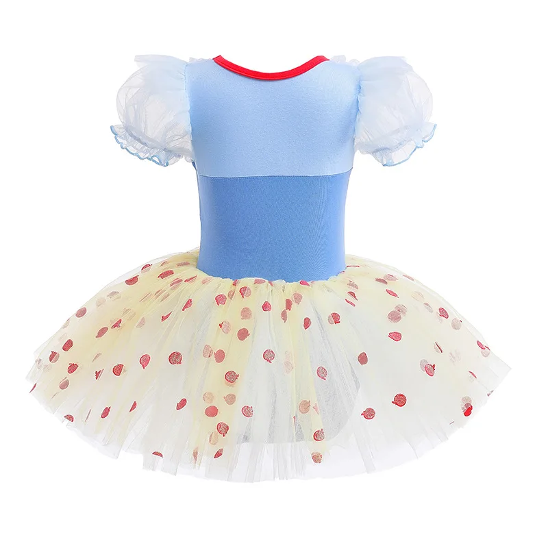 Summer Kids Girl Princess Ballet Tutu Dress Puff Sleeve Sequined Tulle Dance Costume for Halloween Party Stage Performance K2305