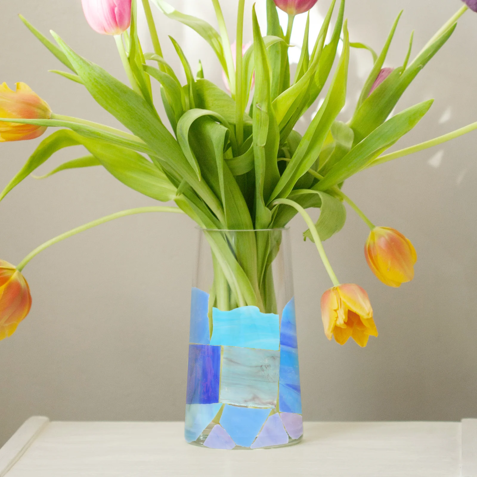 

Decoration Mosaic Glass Jewelry Art Supplies Durable Tile DIY Tiles Blue Stones