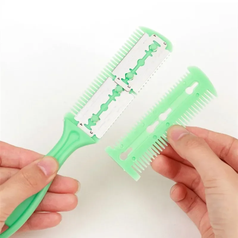 DIY  New Women Hair Trimmer Fringe Cut Tool Clipper Comb Guide for Cute Hair Bang Level Ruler Hair Clips Accessories