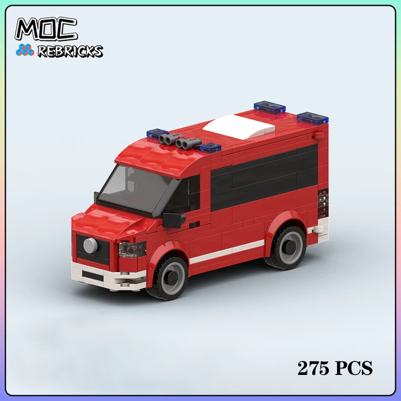 City Series Fire Command Vehicles 275pcs MOC Building Block Model Kits DIY Technology Assembling Display Toy Children Xmas Gifts