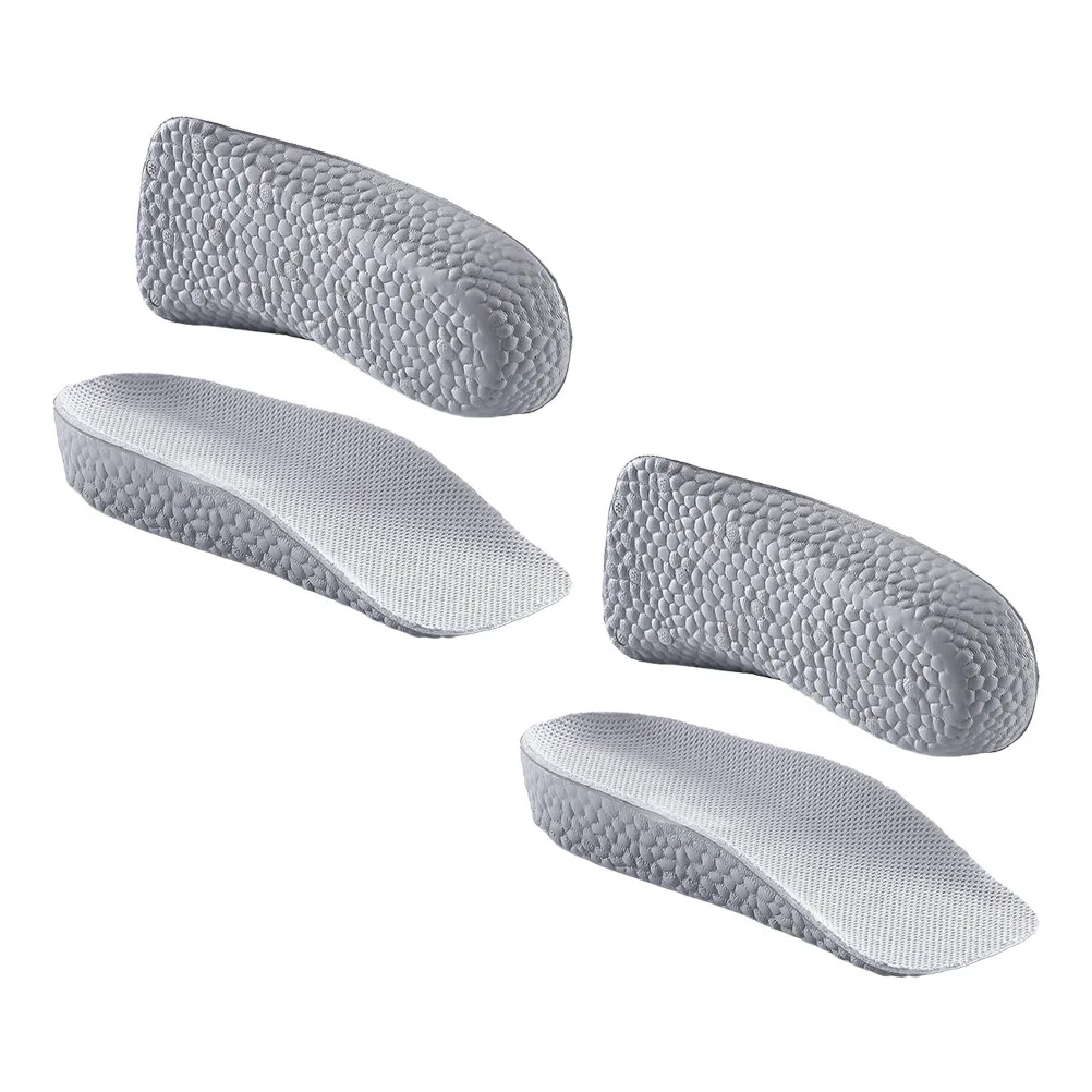2Pairs Height Increase Insoles Invisible Inner Heightening Shoe Pads Lightweight Breathable Arch Support Shock Absorption