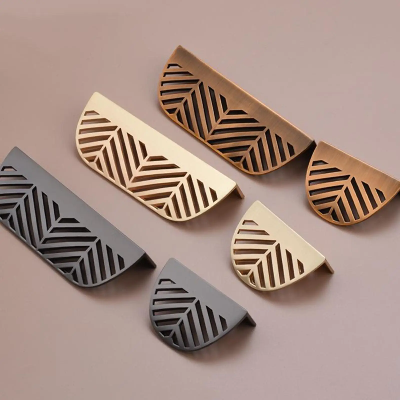 Zinc Knobs Pulls Handles, Leaf Shape Decorative Kitchen Cabinet