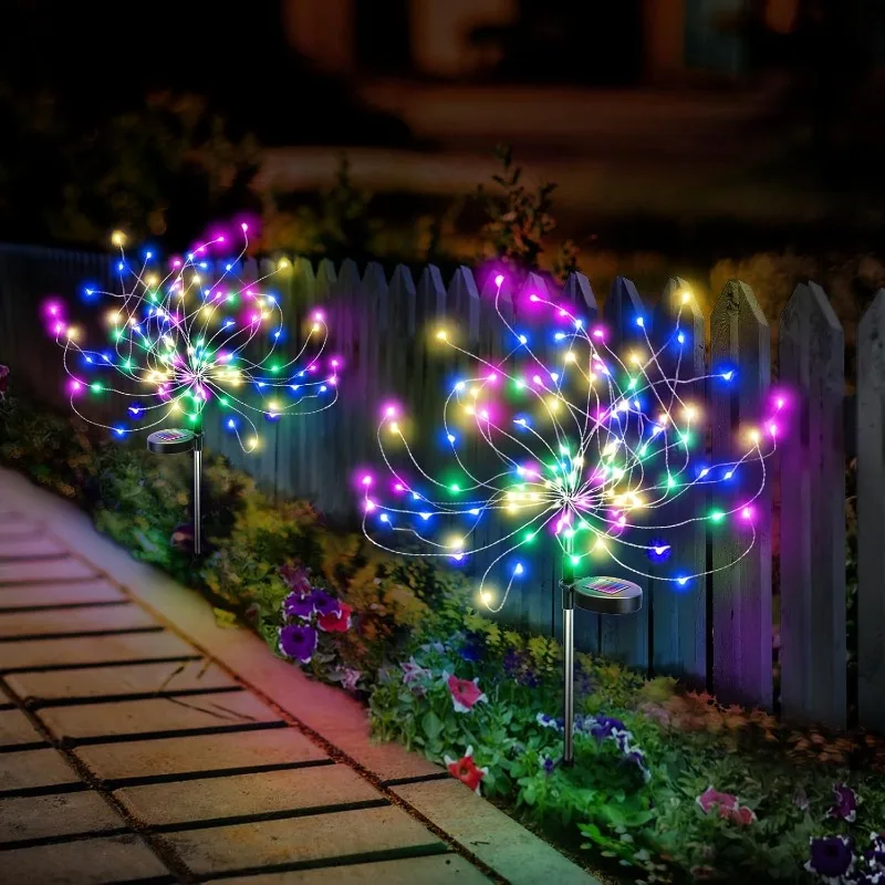 NONE Lumière de Jardin LED Feu d'Artifice Solaire 4