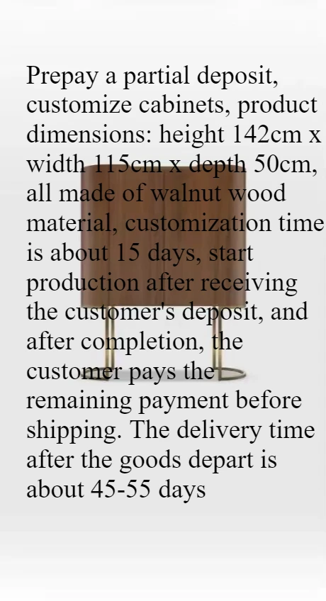 

Deposit Customized cabinet high-end and light luxury furniture for VIP price difference