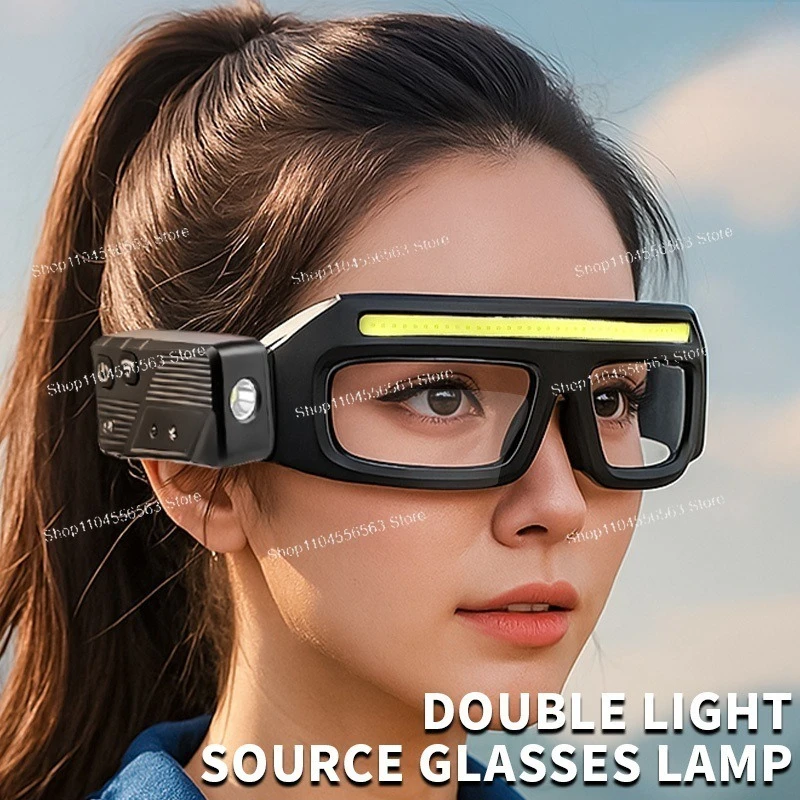 XTE Multi-Function Eyewear Headlamp with Type-C Rechargeable, Compact Portable, Sensor LED Headlight for Outdoor Activities