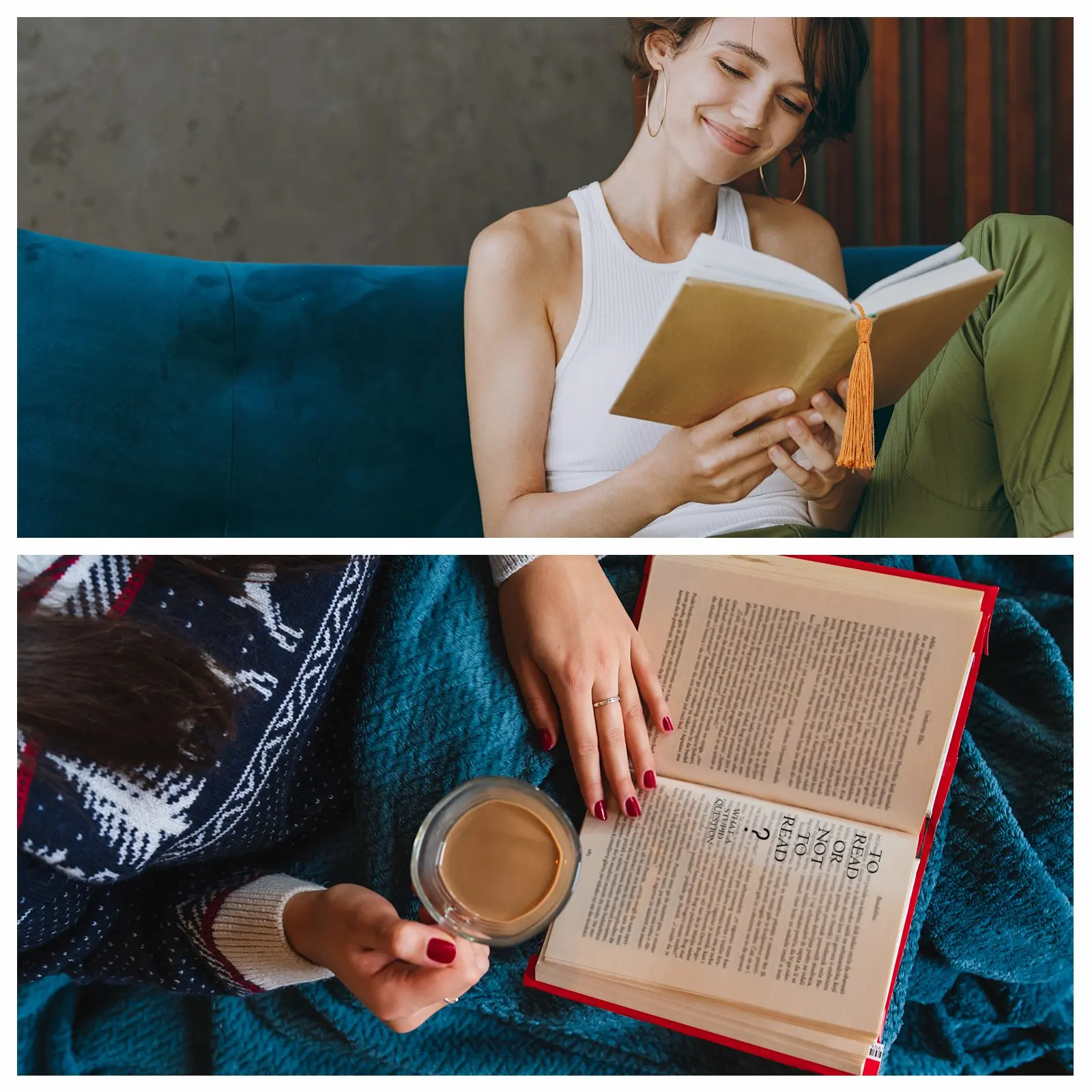 Marcador acrílico personalizado com borla, marca de livro, presentes para amantes de leitura, ler ou não ler por atacado