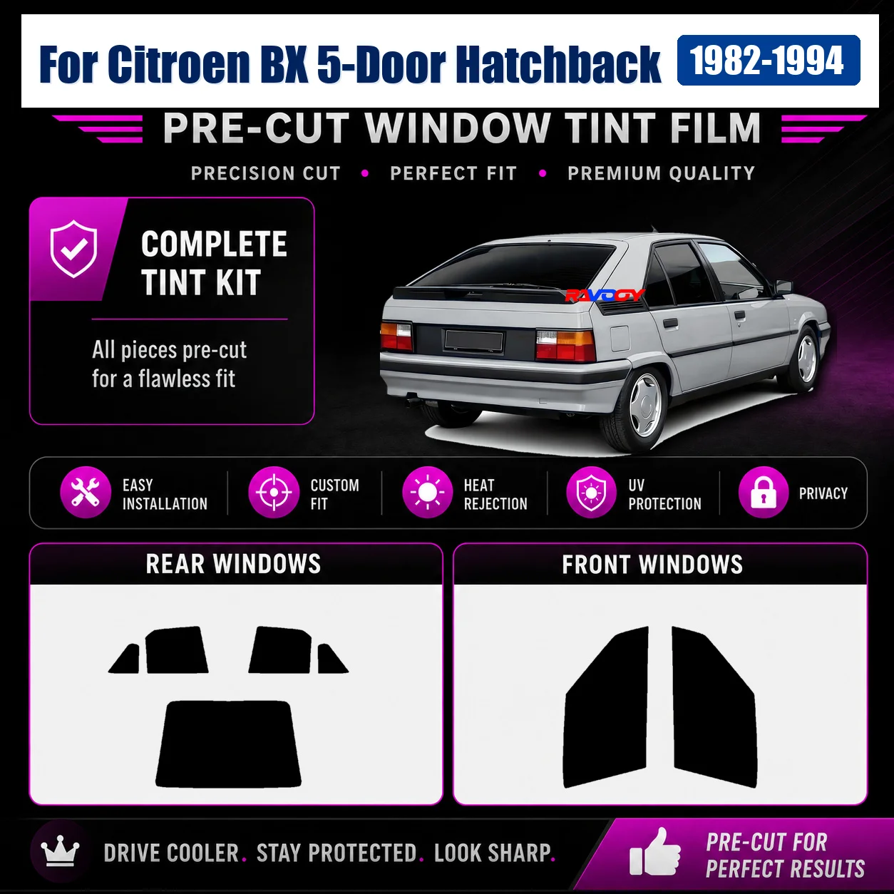 for-citroen-bx-5-door-hatchback-1982-1994-full-set-window-tint-film-diy-install-kit