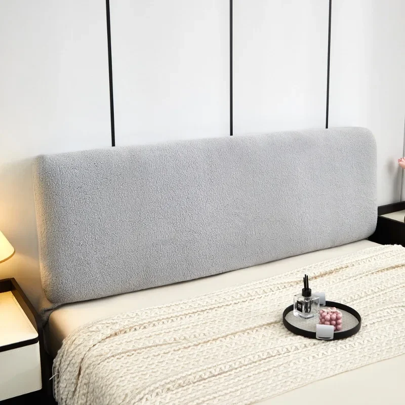 Milk Velvet Covered Headboard Cover, Simple Modern Dust-Proof Universal Bed Board Cover, Wooden Bed Backrest Cover