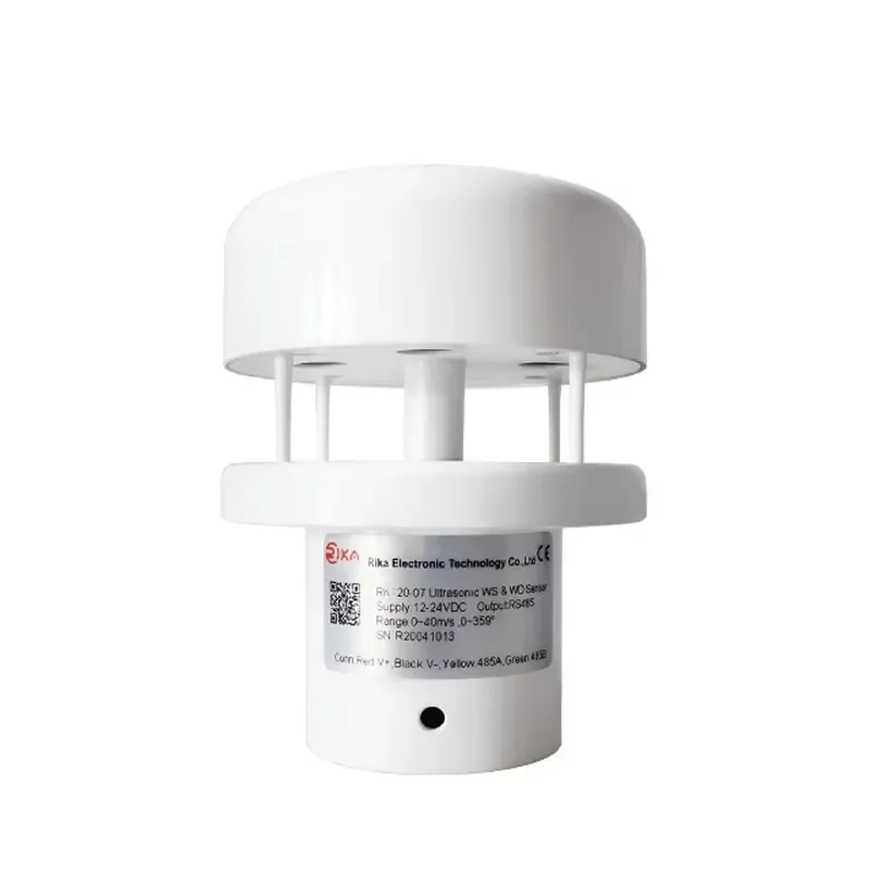 *2026*  HOT RK120-07 RIKA Low Cost Wireless 4G WiFi Digital Ultrasonic Anemometer ABS/ASA 12-24V Wind Speed 0-40m/s 2%