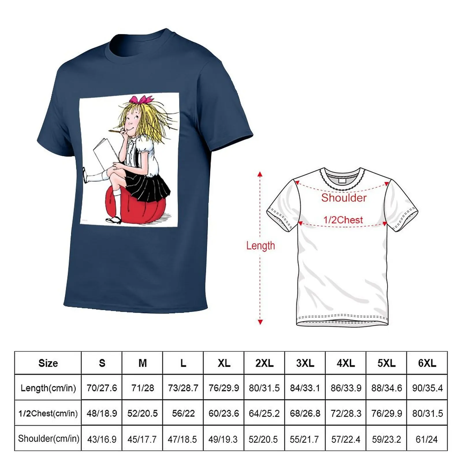 Eloise thinking about what to write T-Shirt t shirt man cotton black cotton t-shirt plain for man package T-Shirt