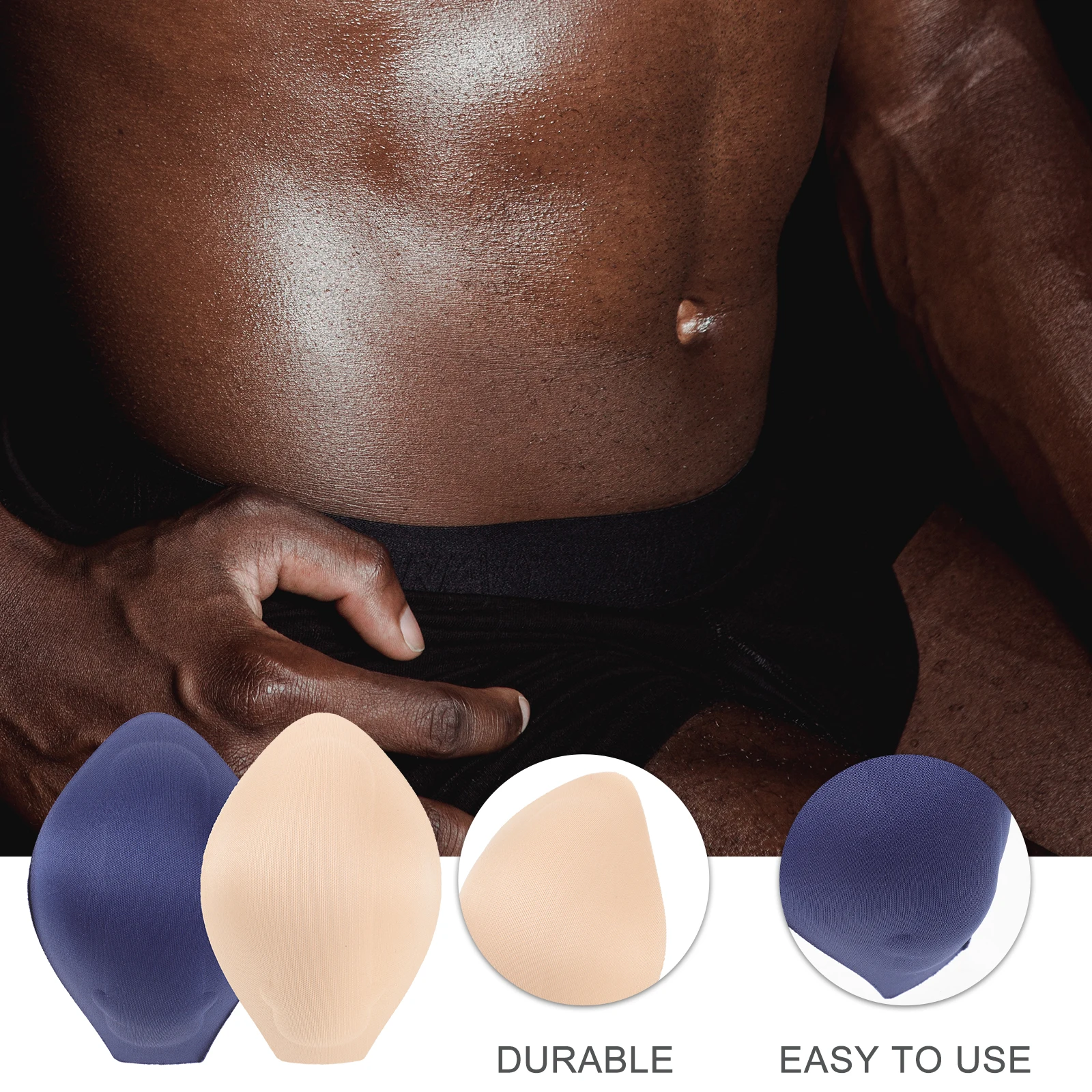 

2Pcs Bulge Enhancing Underwear Pads Removable Enhancing Pads Supple Bulge Cushions Stage Shows Briefs Cup