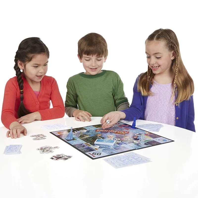 Hasbro Monopoly Games for Kids Frozen2 Elsa Anna Board Games for Party Educational Table Game Kid Toys for Children Gifts