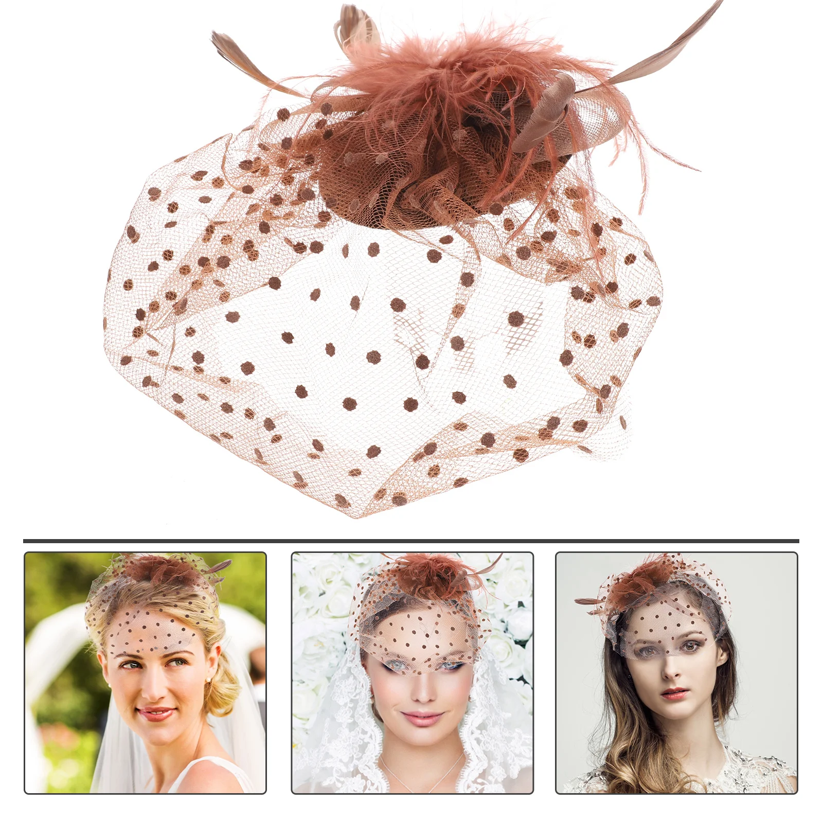 

Black Mesh Hair Accessories Pearl Bridal Headpiece Women Fascinator Hat Wedding Banquet Tea Party Decorative Durability