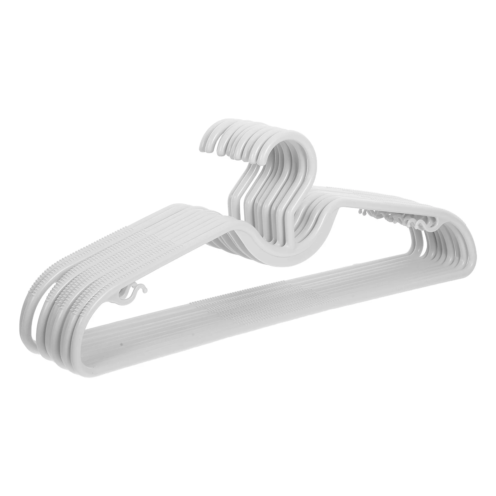 

10Pcs Short Neck Non Slip Plastic Hangers Space Saving Clothes Organizers for Closet Shirts Dresses Jackets Shirt Hanger