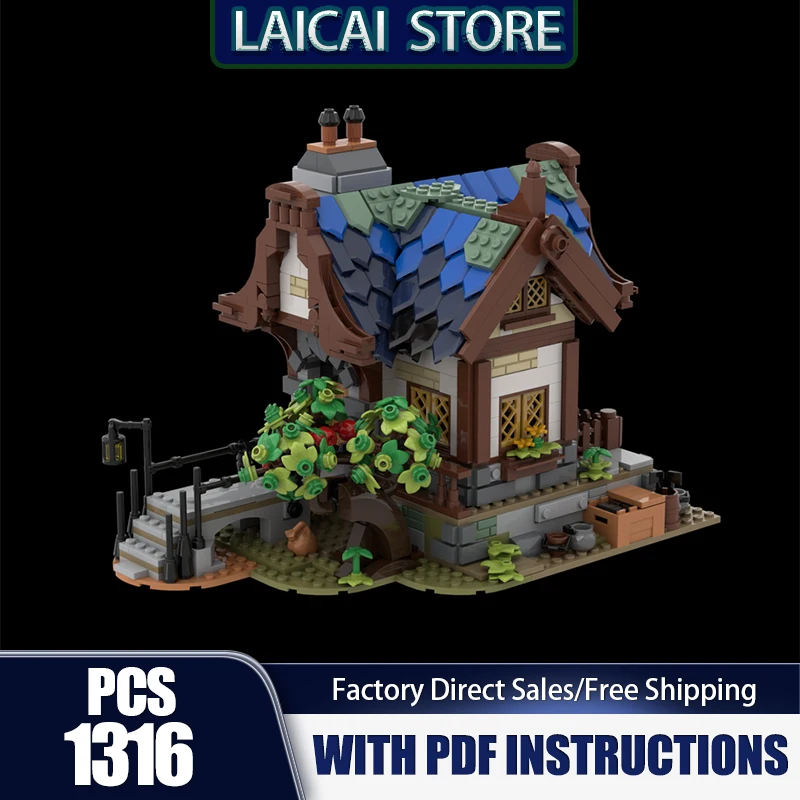 Modulare Stadt Gebäude Modell Moc Bausteine Mittelalterlichen Haus Modell Technologie Ziegel Montage Fahrzeug Spielzeug DIY Urlaub Geschenke