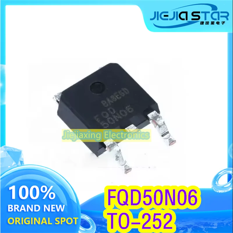 (5/10pieces) FQD50N06 50A 60V N-channel 50N06 TO-252 MOS field effect transistor 100% brand new and original Electronics