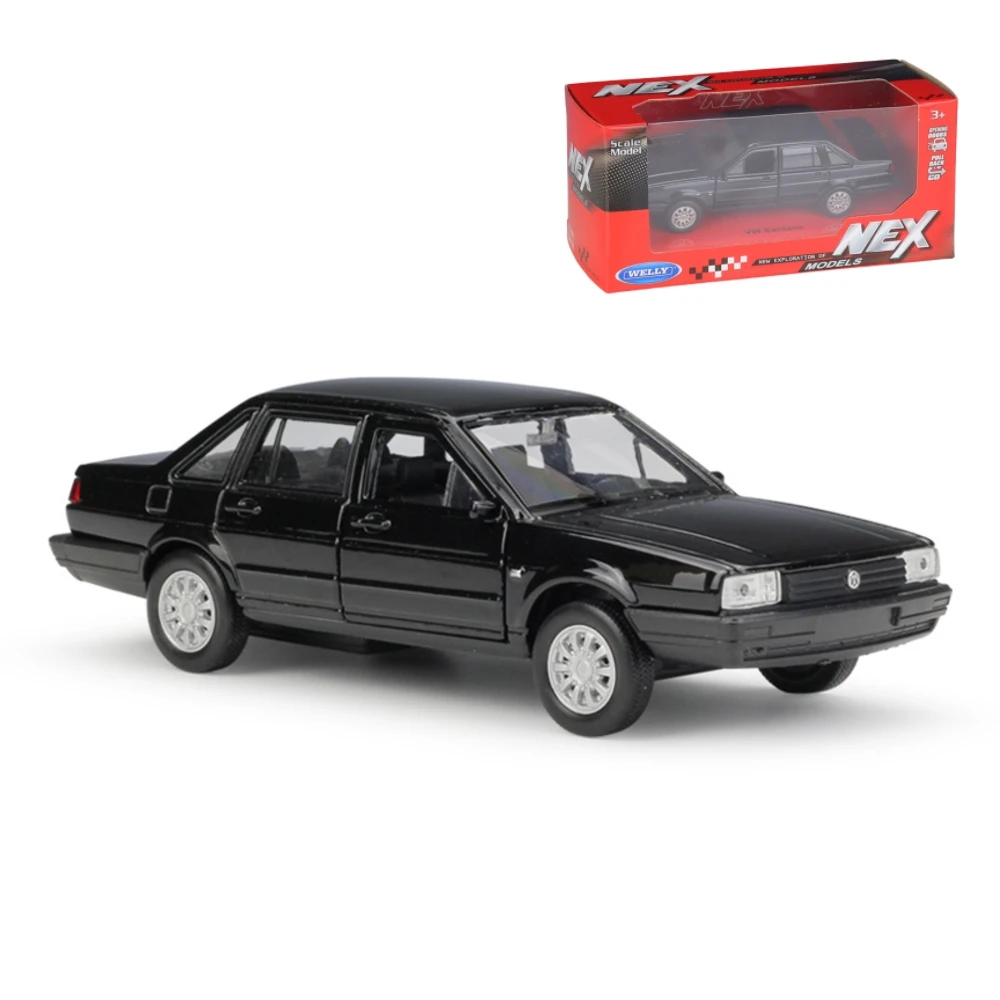 1/36 Volkswagen Santana Spielzeug auto Modell Welly Diecast Fahrzeug Miniatur zurückziehen klassische Limousine Sammlung Geschenk für Kinder Junge