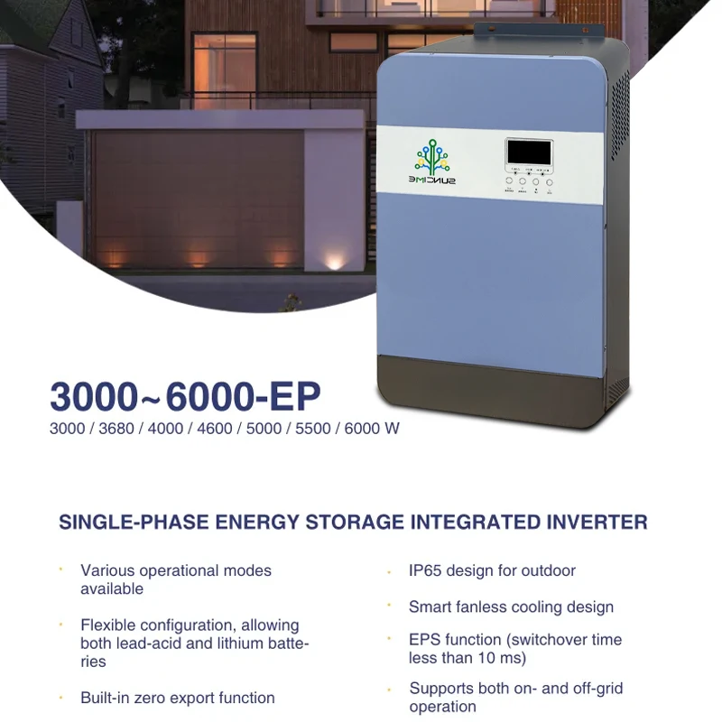 Onduleur solaire monophasé de haute qualité, contrôleur MPPT intégré, 48V, 5KW, 6KW, 7KW, 8KW, 10KW