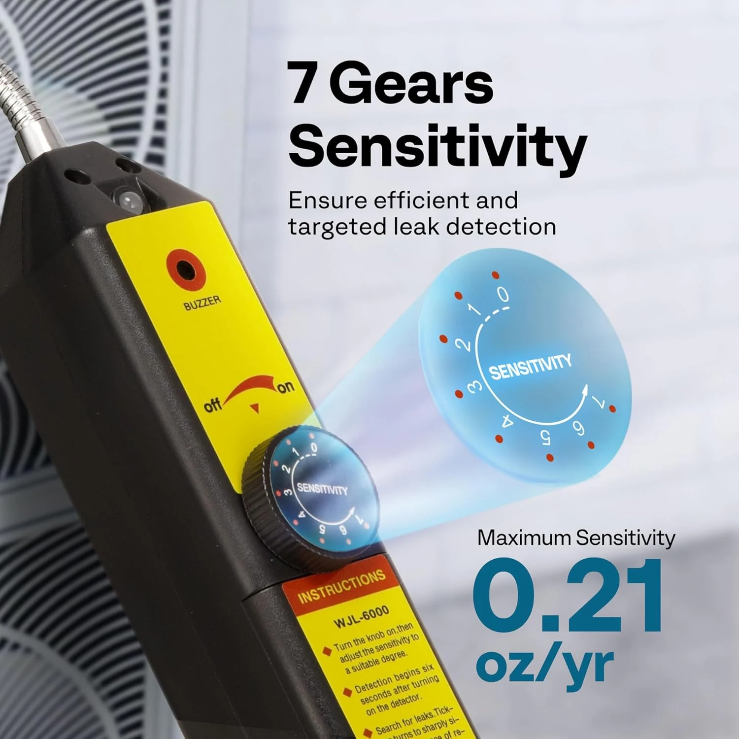 WJL-6000 High Accuracy Refrigerant Gas Analyzer Halogen Gas Leak Detector Tester Gas Leak Detector Tester for R22 CFCs HCFC
