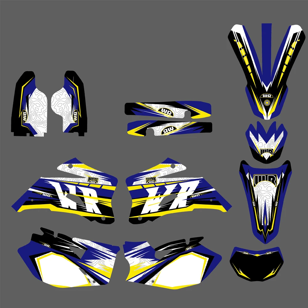 

For Yamaha WR250F WR450F WR 250F WR 450F WRF 250 450 2007-2011 2008 Motorcycle Graphics Background Decals Sticker Kit Customize
