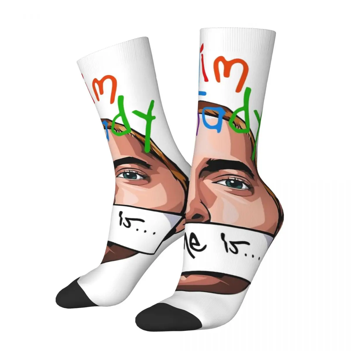 

Fashion Male Men Socks Crazy Eminem Tutt The Death Of Slim Shady Sock Sport Women's Socks Spring Summer Autumn Winter