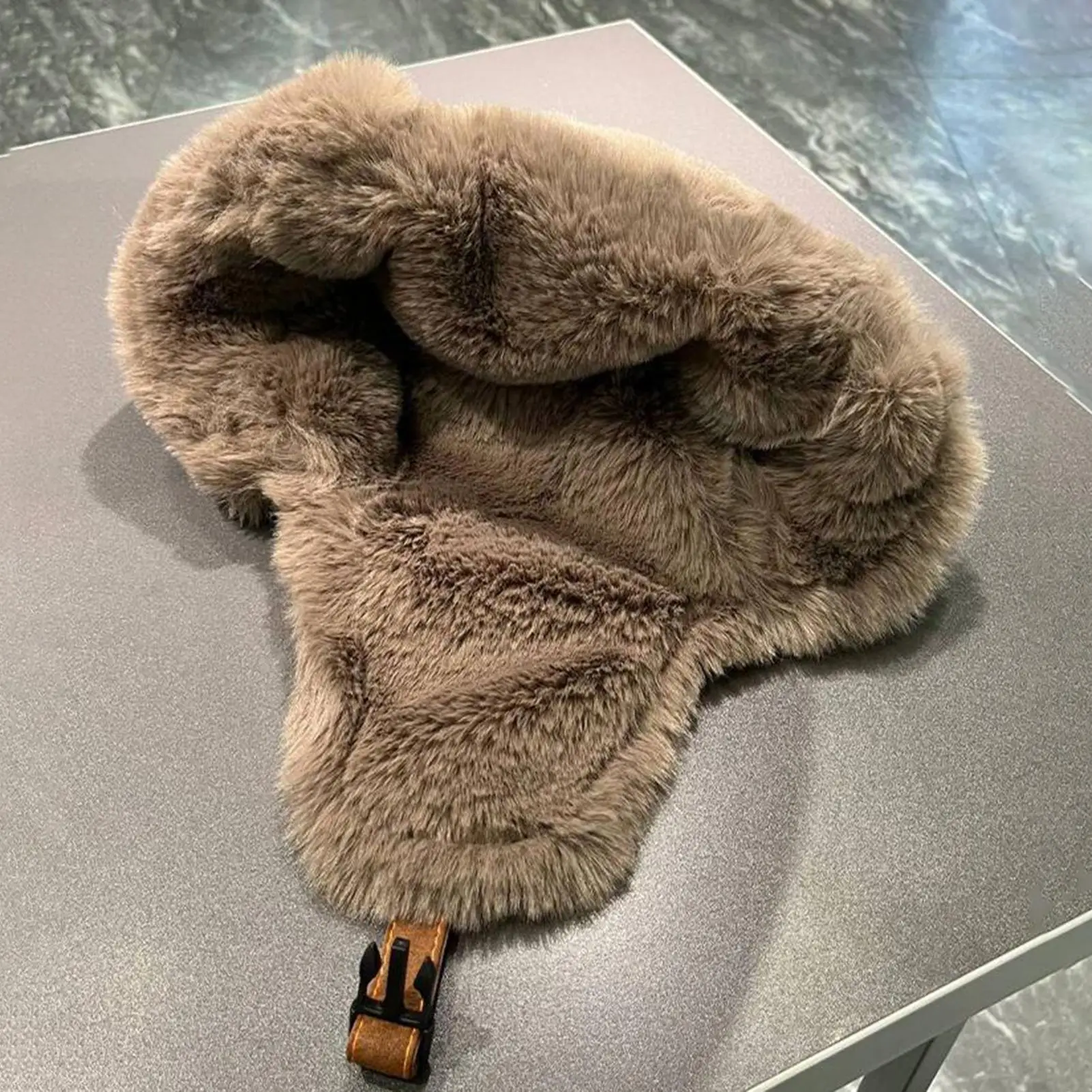 الشتاء الصياد قبعة دافئة مقاوم للماء أفخم مبطنة بالصوف مبطن الشتاء الأذن رفرف قبعة الثلج للذكور الإناث الرياضة في الهواء الطلق التزلج #5