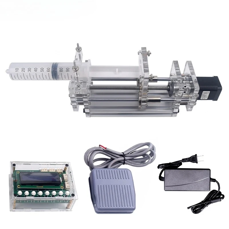 1-150ML Laboratory Micro Syringe Pump Desktop Injection Pump Precision Electric Propel Pump Liquid Glue Dispenser DC 12V