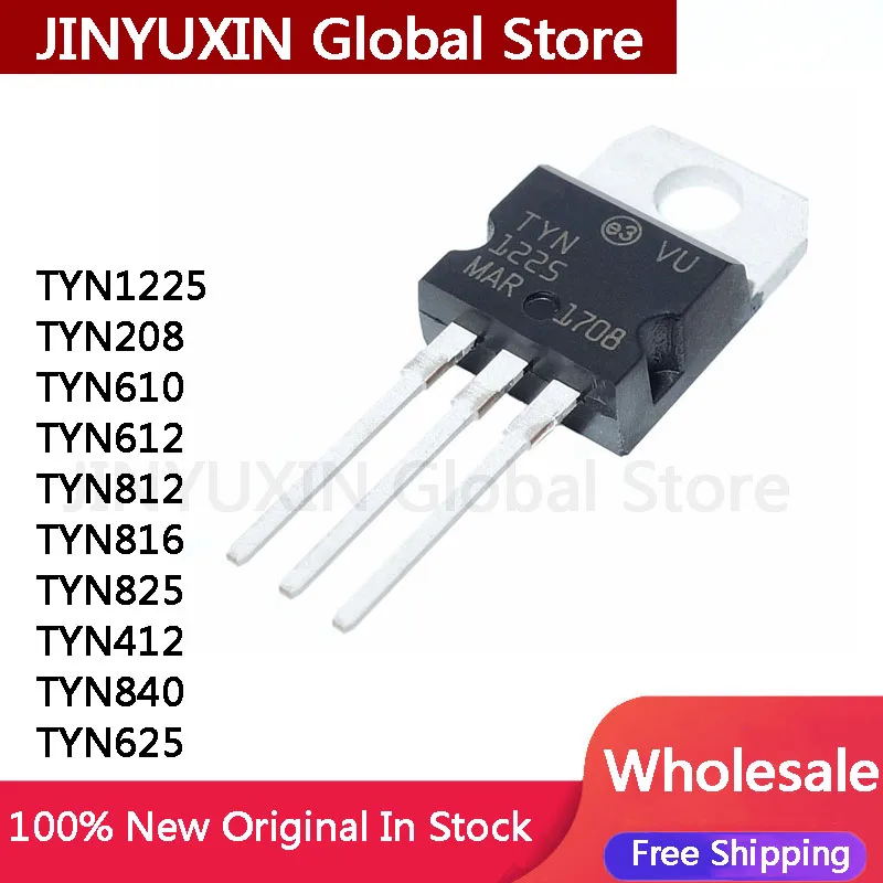 10pcs TYN1225 TO-220 TYN208 TYN610 TYN612 TYN812 TYN816 TYN825 TYN1225 TYN625 TYN412 TYN840 TYN1225RG TYN612RG TYN610RG