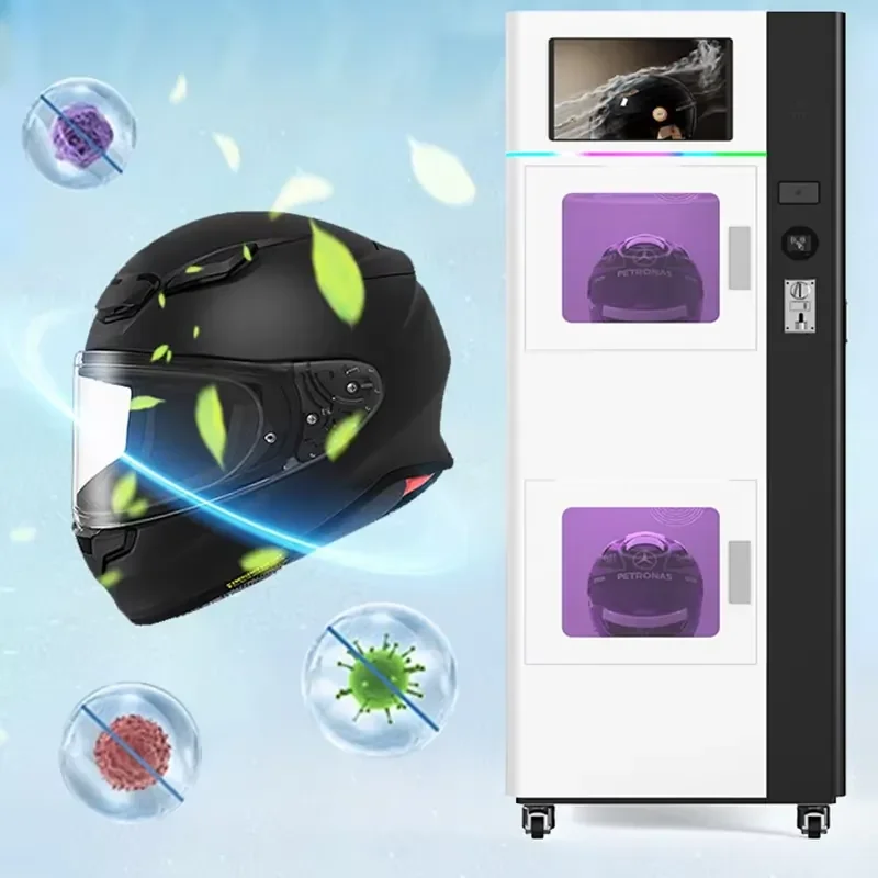 Dual Compartment Outdoor Automatic Smart Motorcycle Bicycle Racing Helmet Washing Dryer Cleaner Machine and Sterilizer