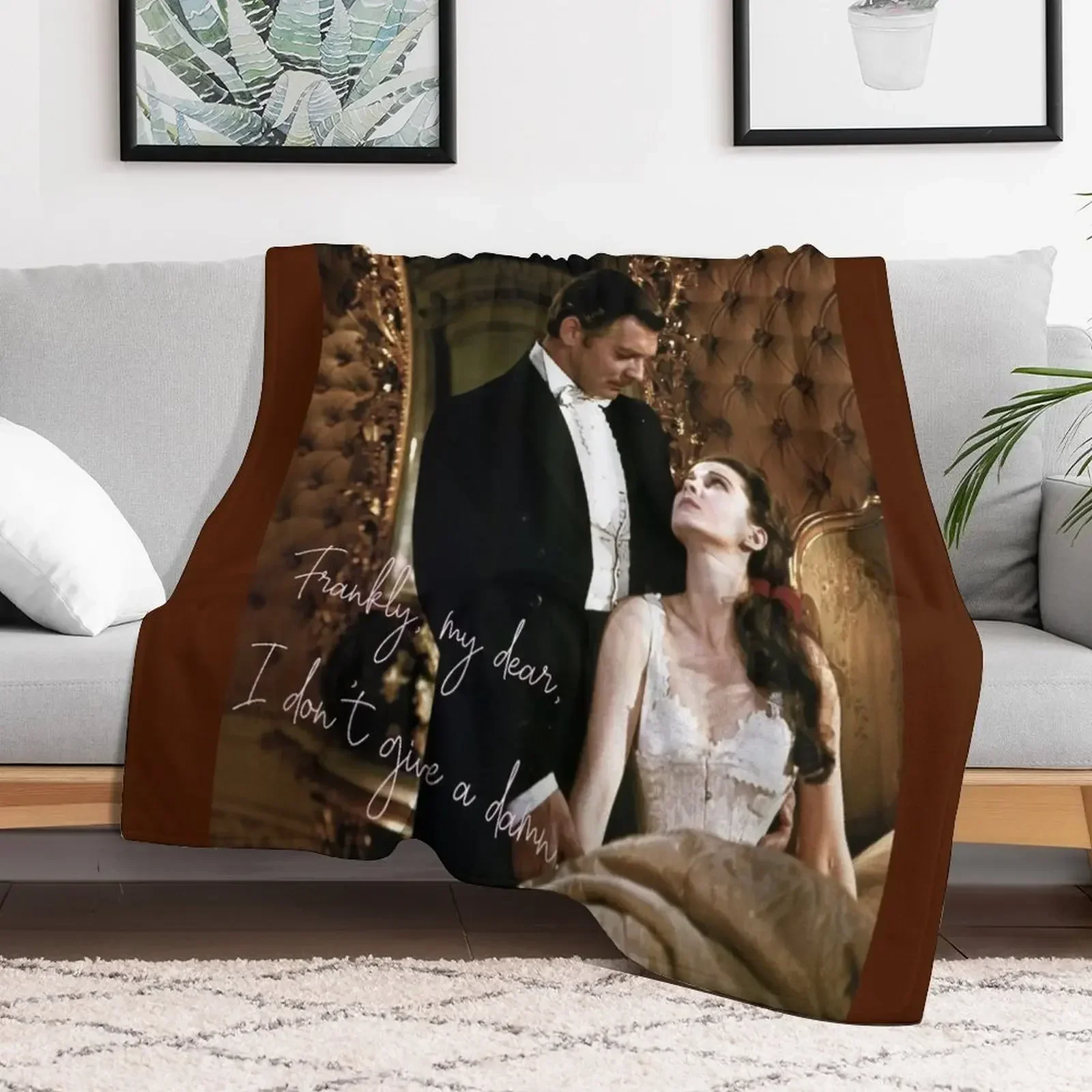 

Gone with the wind movie iconic quote Throw Blanket Designers Furry Blankets Soft wednesday Luxury Summer Beddings Blankets