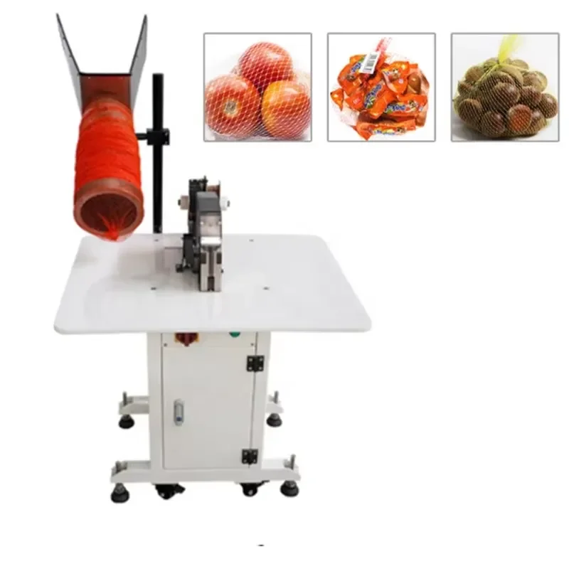 Automatic Onion Mesh Bag Packing Machine For Fruit Vegetable Packaging Equipment High Efficiency Net Bag Sealer Device