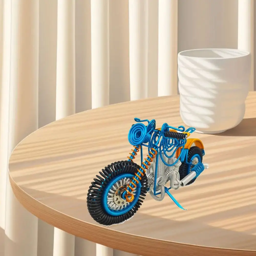

Aluminum Wire Woven Motorcycle Sculpture Statue Collectible Aluminum Wire Motorbike Model Ornament Handmad Motorcycle DIY Toys