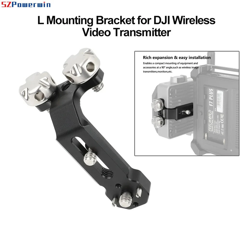 

Кронштейн L-образной формы с резьбой 1/4-20 и винтом-барашком для крепления передатчика беспроводной видеосистемы DJI