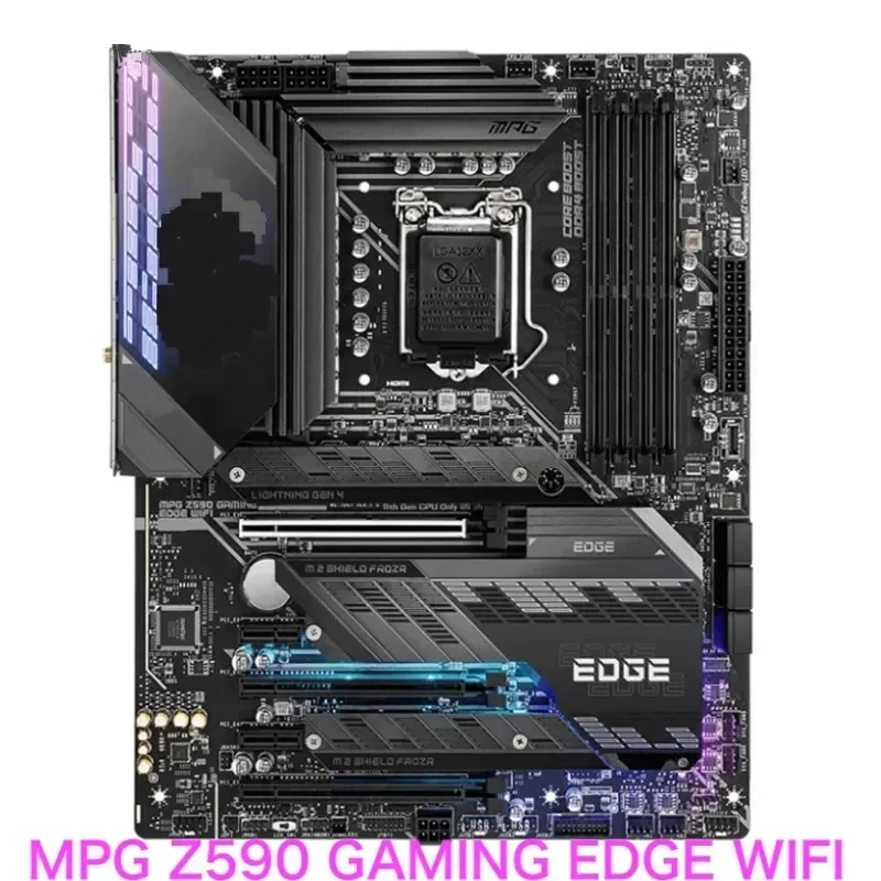 

Подходит для MSI MPG Z590 GAMING EDGE WIFI настольная материнская плата LGA 1200 DDR4 ATX Z590 материнская плата 100% протестирована, ОК, полностью работает