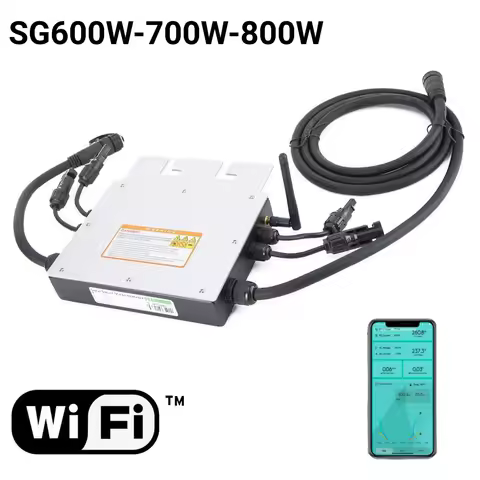 Solar Grid Voltage Micro Inverter 600W 700W 800W Photovoltaic Converter Mobile WiFi DC 20-60V AC 120V 230V Waterproof DC Connect